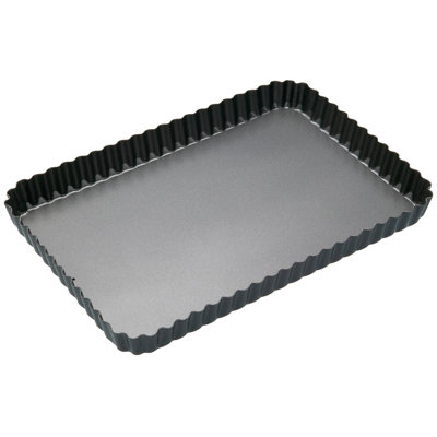 MasterClass Non-Stick Loose Base Fluted Rectangular Flan / Quiche