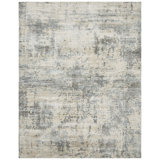 Abstract Area Rug in Gray