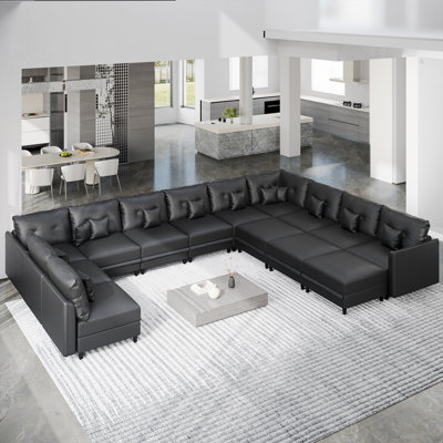 Zendajas Faux Leather U-Shaped Sectional