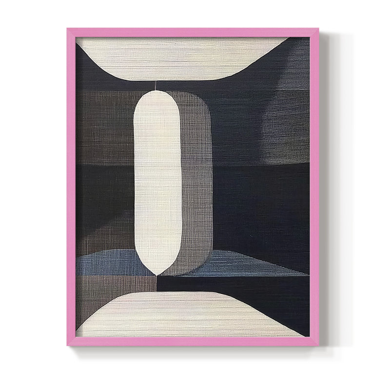 Série ABSTRACT DCLXII, reproduction encadrée - bois massif, H 11 po x l 9 po, Rose
