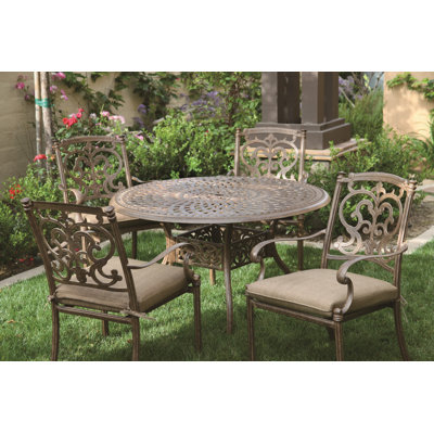 Anhar Metal Outdoor Stool with Cushion