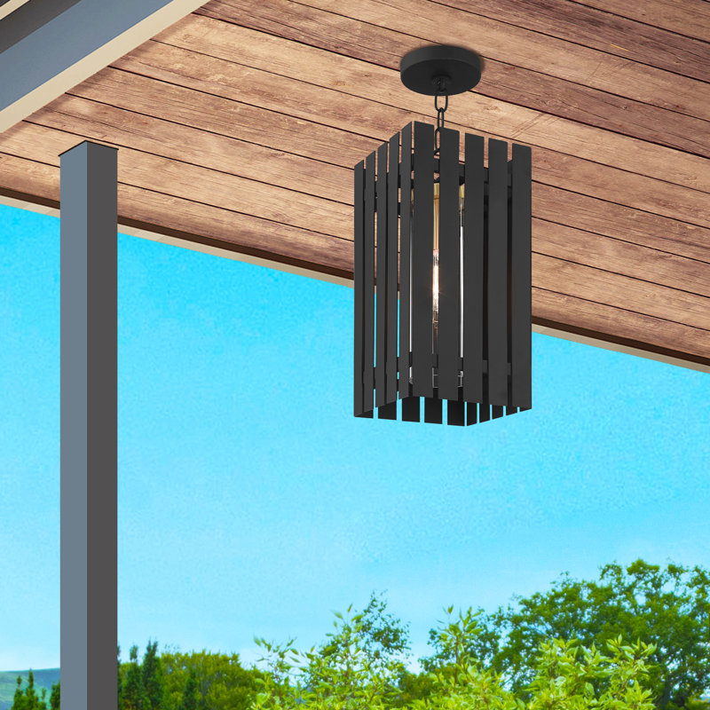Luminaire suspendu simple à 1 lumière Sidley, Noir