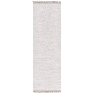 Mohnton Hand Woven Cotton Solid Color Rug