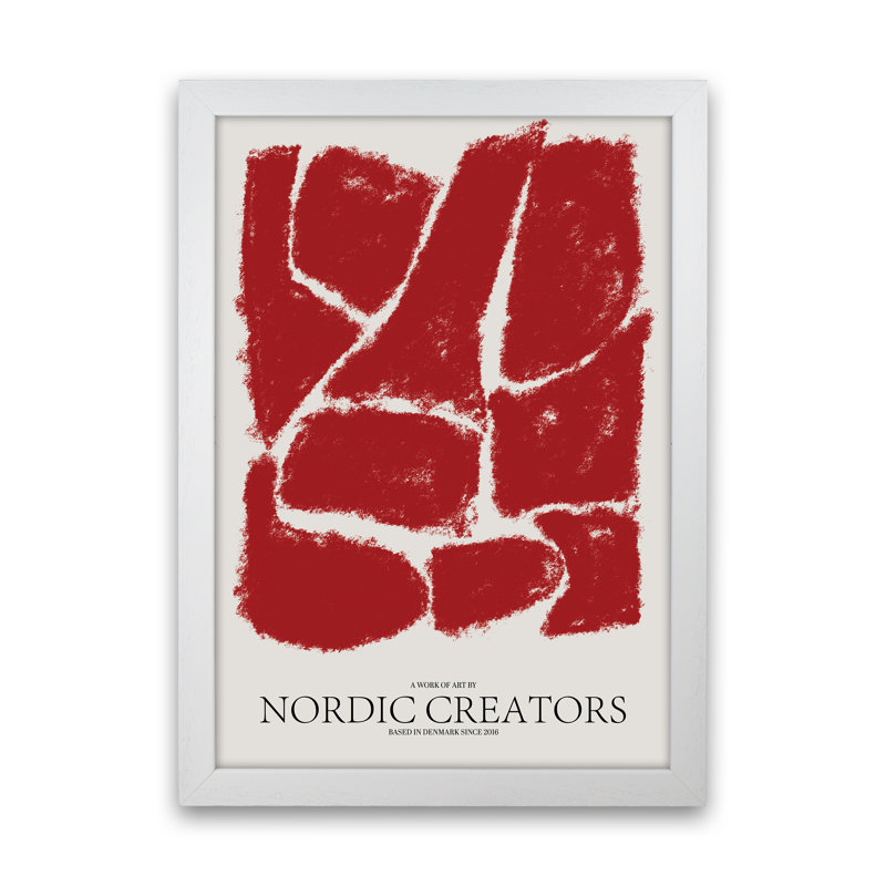 Things Fall Apart - Red - Print, White Framed, 42cm H x 29.7cm W x 3cm D