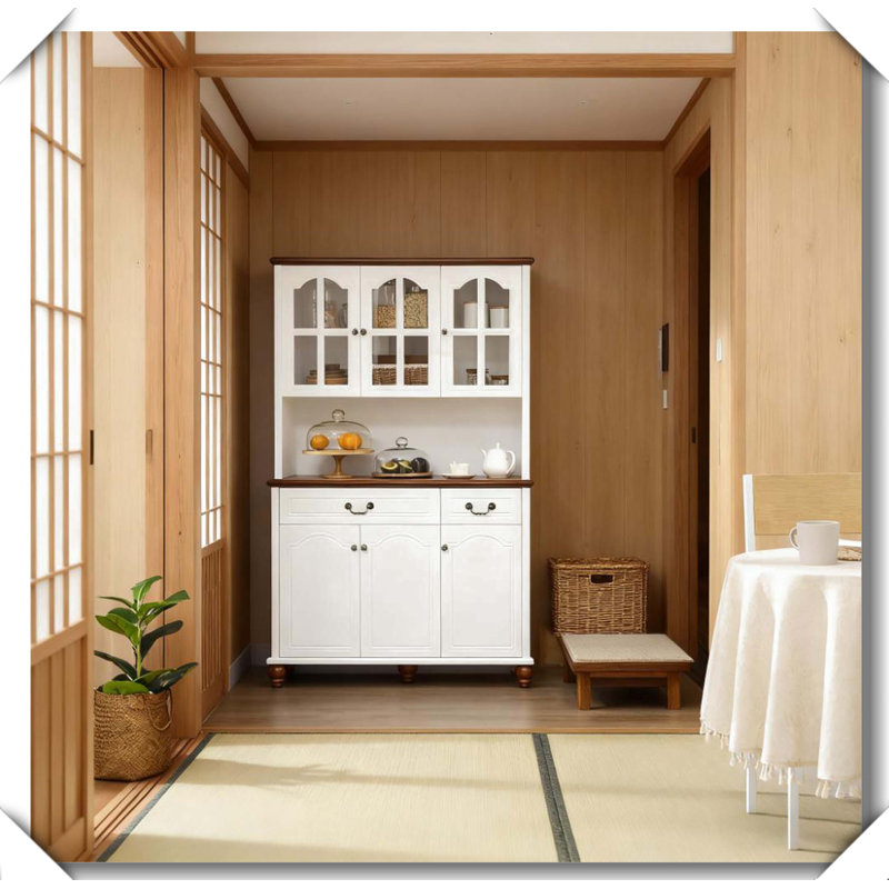 Rangement de cuisine Buffet Portes Tiroirs Tablettes réglables Anti-basculement
