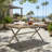 55.12" Rectangular Patio Table with X-Shaped Legs