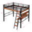 Lit mezzanine en métal avec bureau intégré-289477937