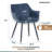 Haglund Leather Dining Chair with Powder-Coated Iron Legs Accent Side Chair Foam Padded Seat Versatile Kitchen Chair for Modern Home and Kitchen-123386570-68459895