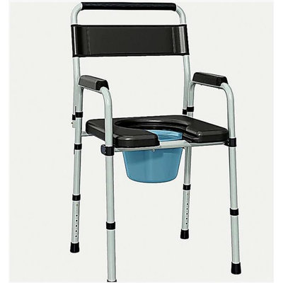 Chaise de chevet à hauteur ajustable pour personnes âgées, adultes, personnes à mobilité réduite, siège de toilette surélevé avec accoudoirs