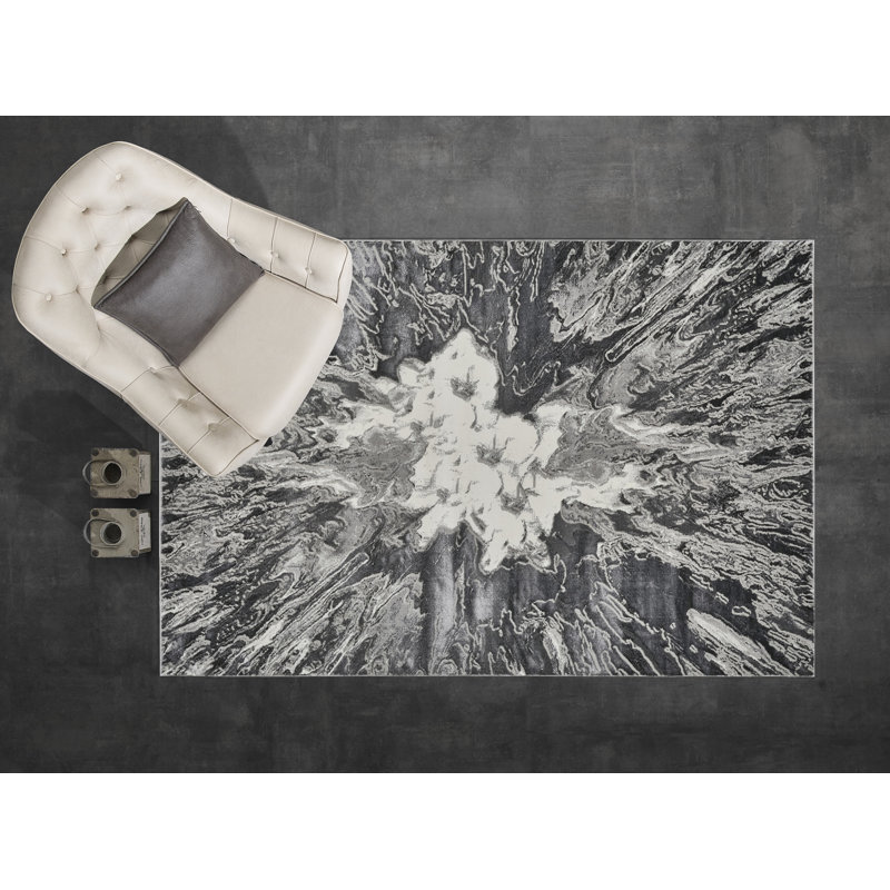 Armwood Collection Abstract Burst Area Rug, Rectangle 2' x 2'11"