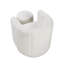 Chaise contemporaine contemporaine en tissu blanc avec fonction pivotante et tissu pivotant-446744150