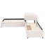 Lits peu encombrants, conception de coin simple en lin MDF pour maison familiale