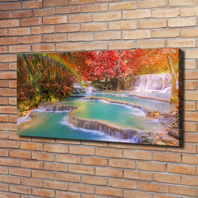Cascade 1 Piece Wrapped Canvas Wall Art