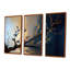 Blue Cherry Blossom Branch I - ensemble d'art mural moderne sur toile-88084685-88084687