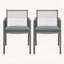 Ensemble de 2 chaises d'extérieur en aluminium et corde