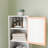 Bathroom Storage Cabinet with Bamboo Slat Doors, Adjustable Shelves for Small Space Organizer