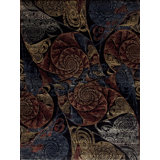 Art Tec Hand Knotted Area Rug in Black/Red