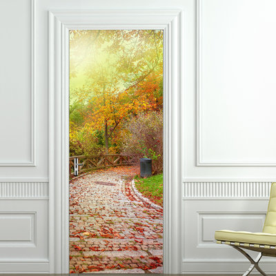 Park Alleyway Self-Adhesive Door Sticker