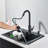 Stainless Steel Kitchen Sinks Pull Down Sprayer Pull Out Faucet W/Soap Dispenser