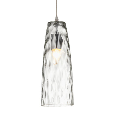 Flatiron 1 - Light Chrome Teardrop Pendant