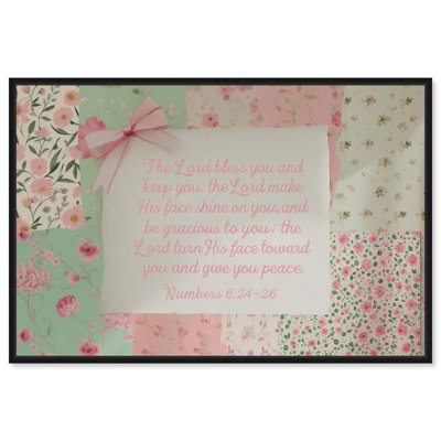  «Lord Bless You Christian», art mural encadré sur toile, cadre noir, 36 x 24