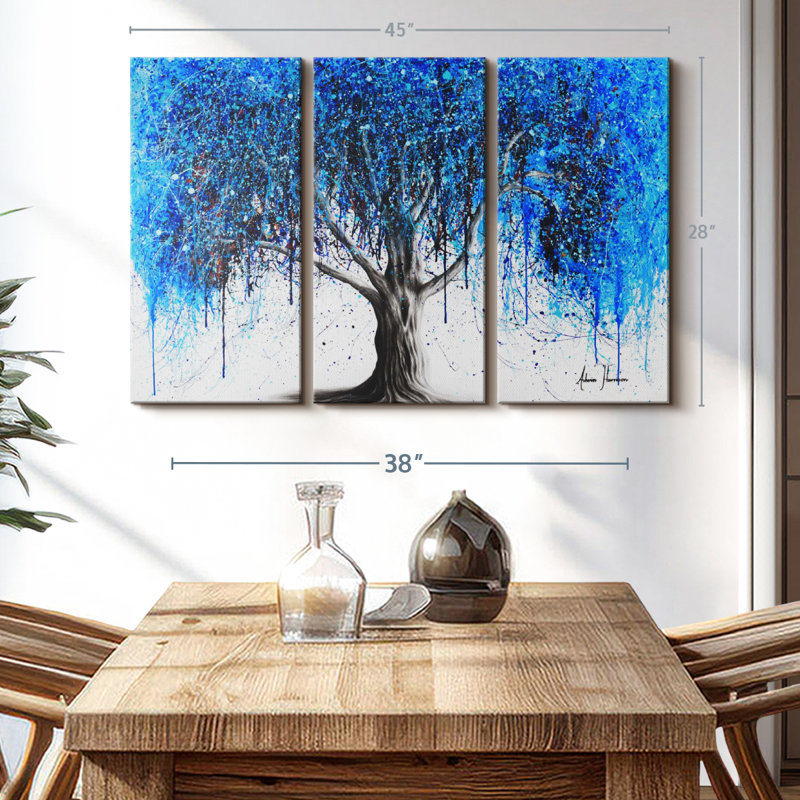 " Blue Moonlight Tree ", 28" H x 45" W x 1.25" D
