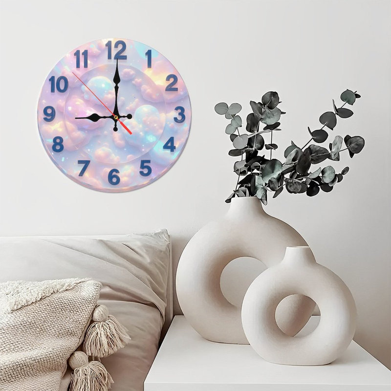 Horloge avec chiffres pastel
