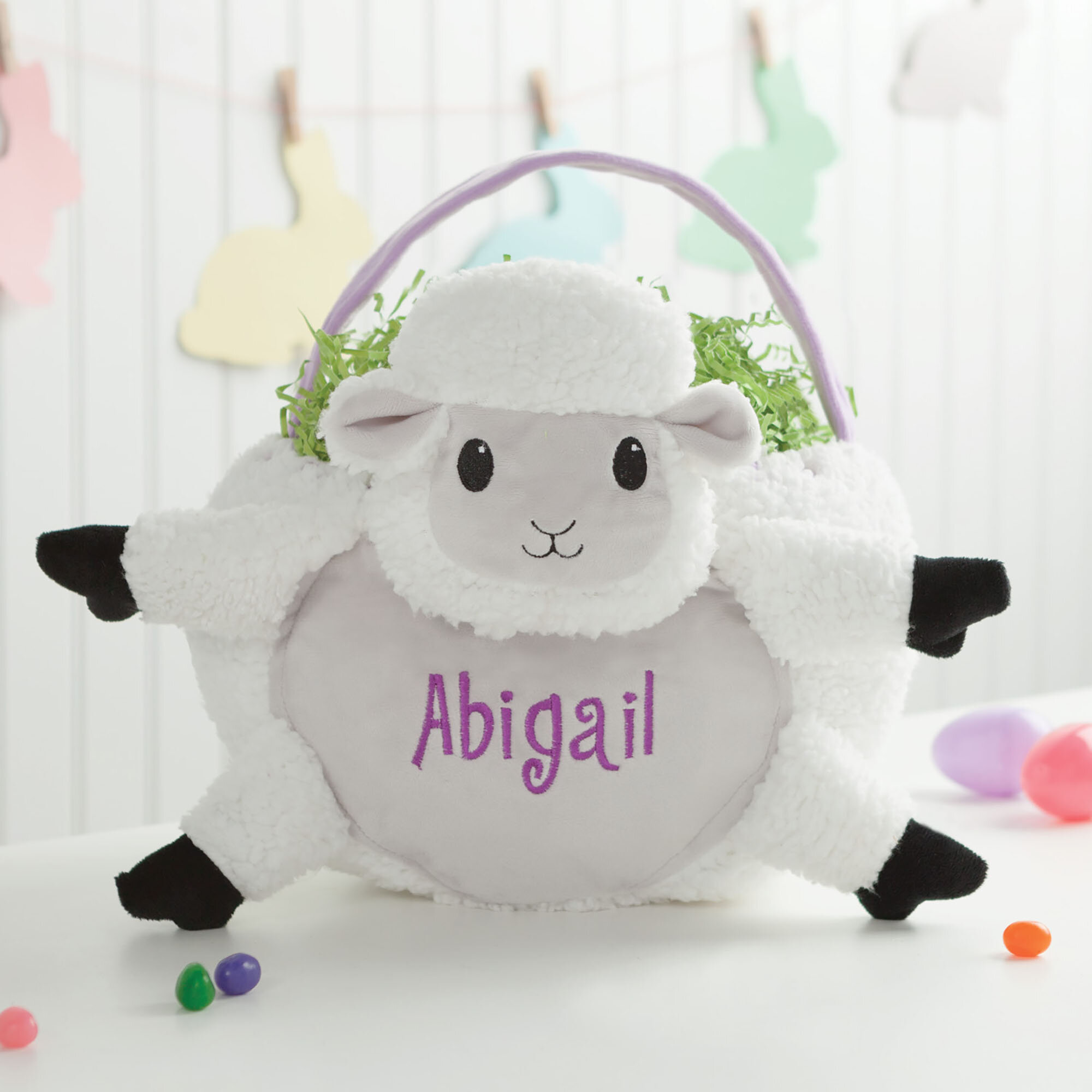 Plush Lamb Easter Basket