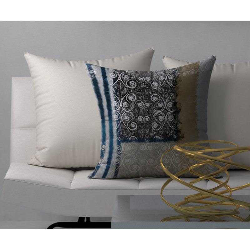 Housse de coussin carrée à losanges pur, 18 po x 18 po