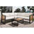 4-Pieces Patio L-Shaped Conservation Sofa Set With Coffee Tables-1195290849