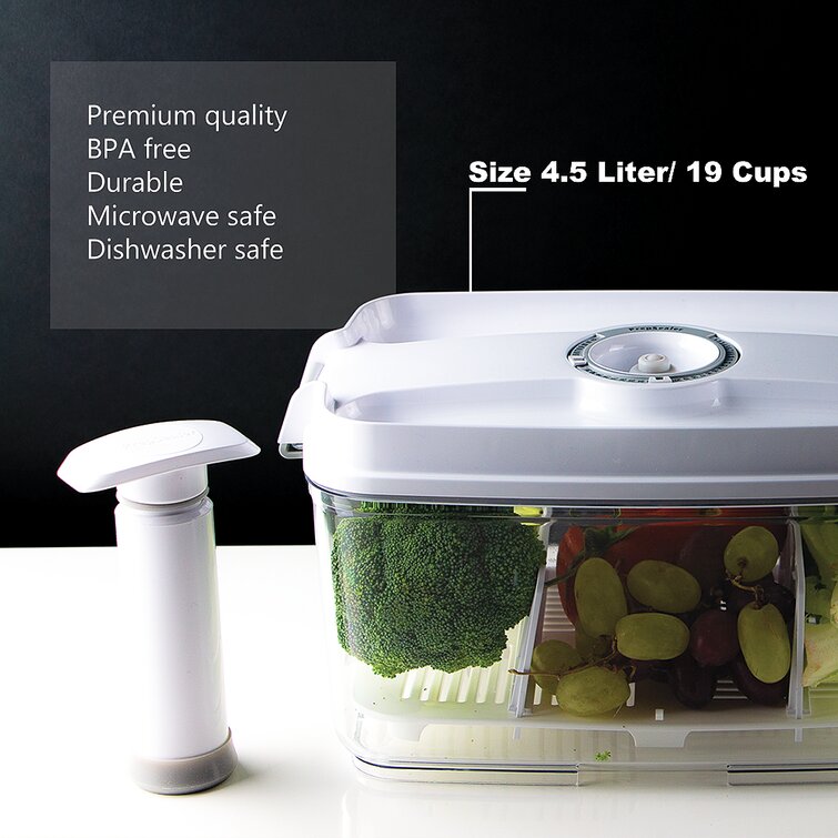 PrepSealer BPA-free Tritan Vacuum Container Bread Box 4.5L (Pump,Tray)