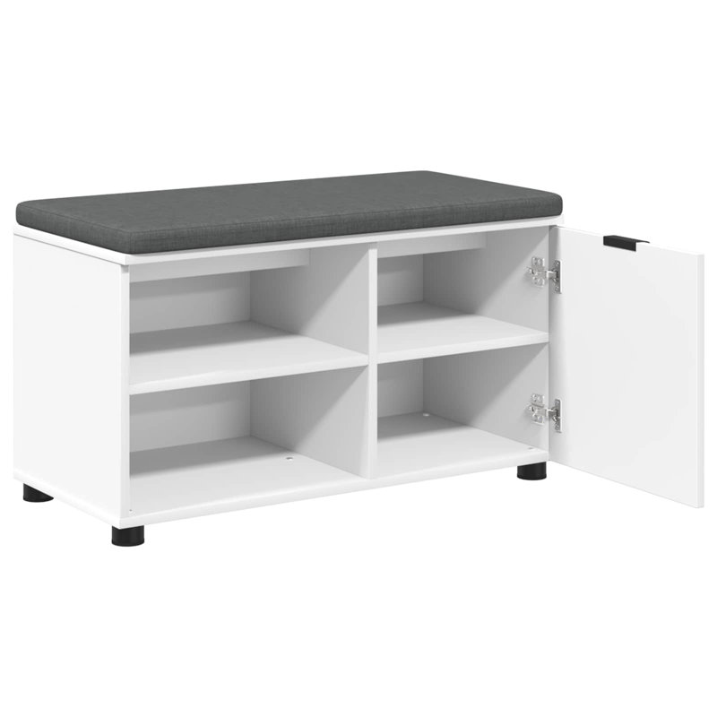Storage Bench, White, 46cm H x 80cm W x 38cm D