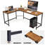 Darron L-Shaped Iron Computer Desk