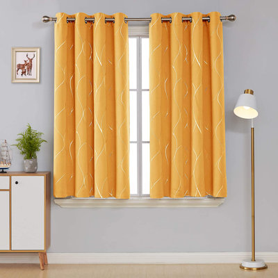 Panneaux de rideaux obscurcissants et isolants en polyester Kellda 