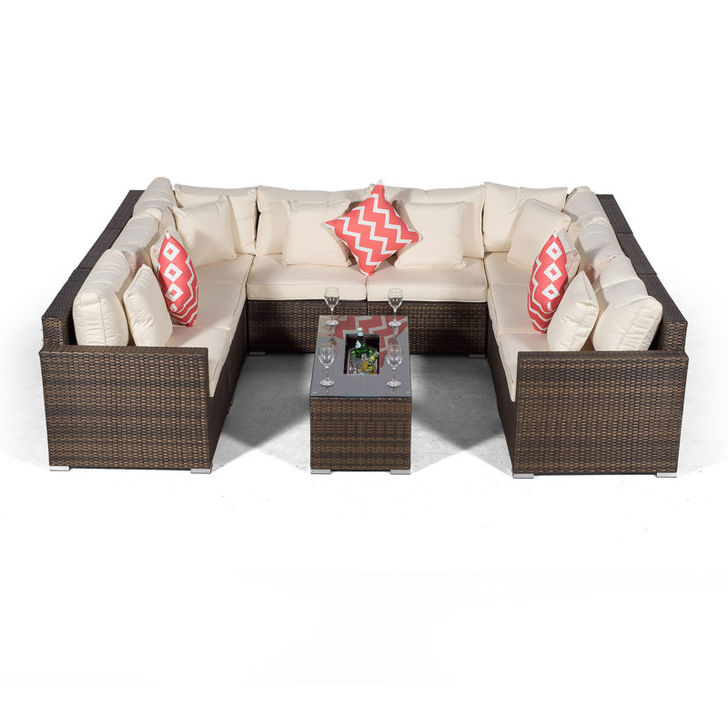 Yancey 5 Seater Rattan Corner Sofa Set