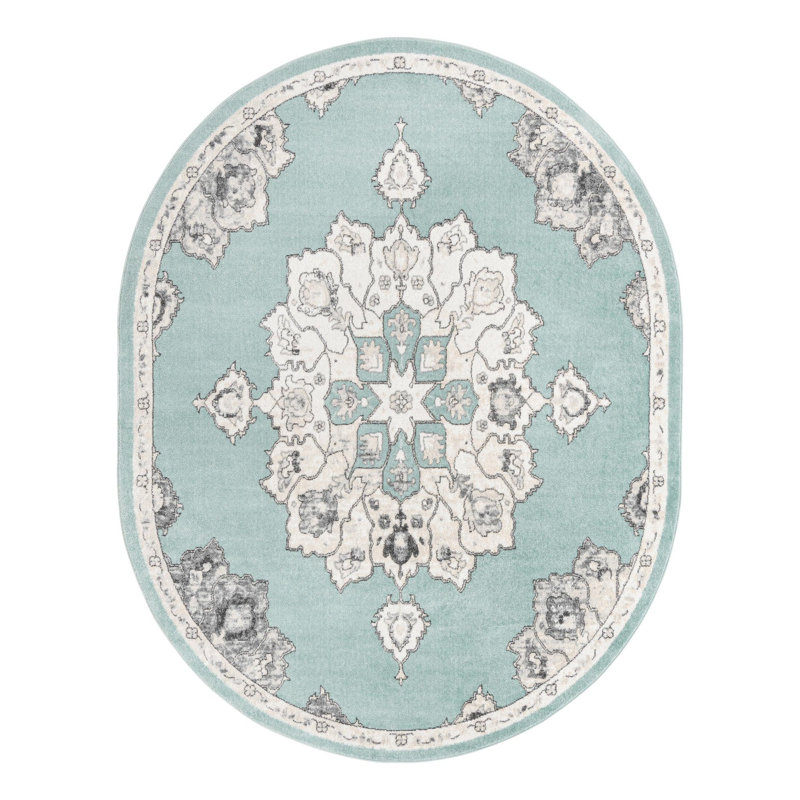 Oriental Indoor Rug, Oval 7'10" x 10'