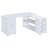 Tona White Driftwood 3-Drawer L-Shape Computer Desk-2118553301