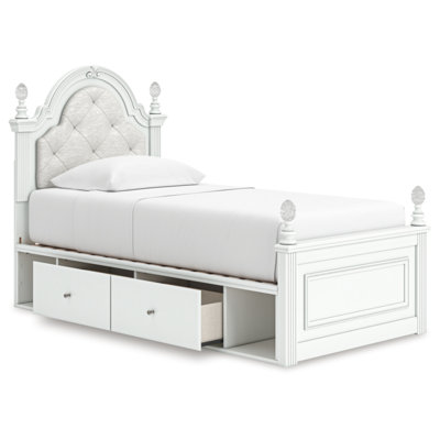 Jaekob Twin Upholstered Panel Storage Bed