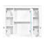 Armoire murale de salle de bain avec miroir, armoire murale avec tablettes, armoire de rangement pour salle de bain