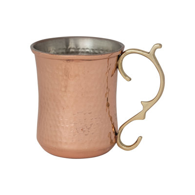 Tasse en acier inoxydable martelé