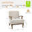 Amilio 28" W Farmhouse Polyester Armchair with Solid Wood Legs-347163608