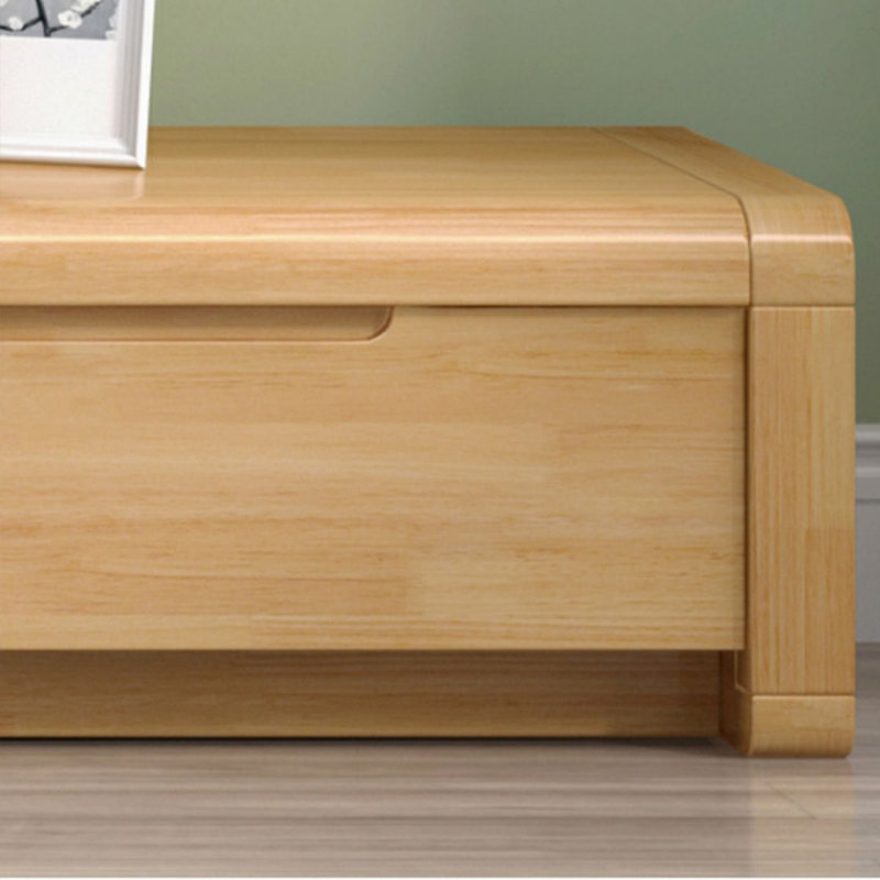 Talika Unfinished TV Stand for TVs up to 88", Natural Wood