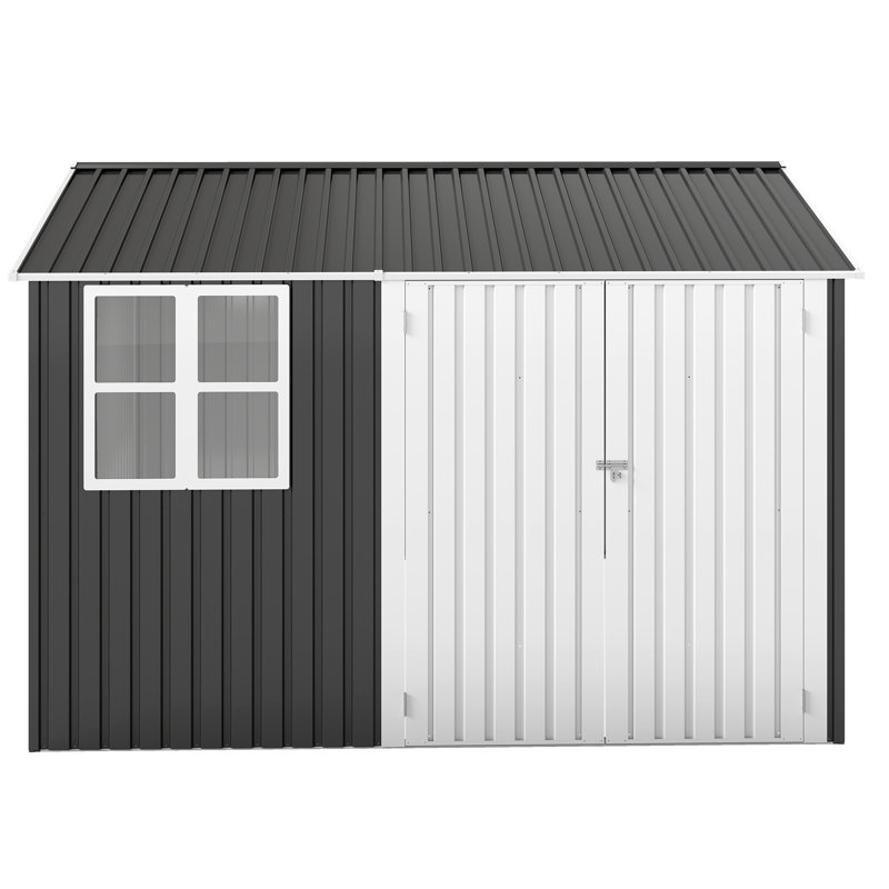 9.5 ft. W x 9.5 ft. D Metal Outdoor Storage Shed with Window