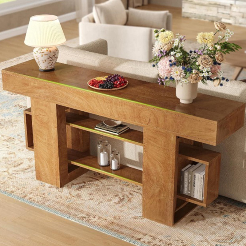 Console champêtre rétro, H 32,28 po x l 78,74 po x P 11,81 po