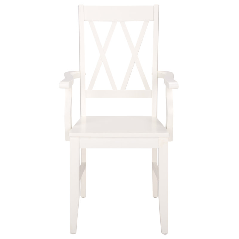 Yelena Double X-Back Arm Chair, White
