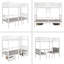 Lit mezzanine simple avec tiroirs Kaidynn Kids