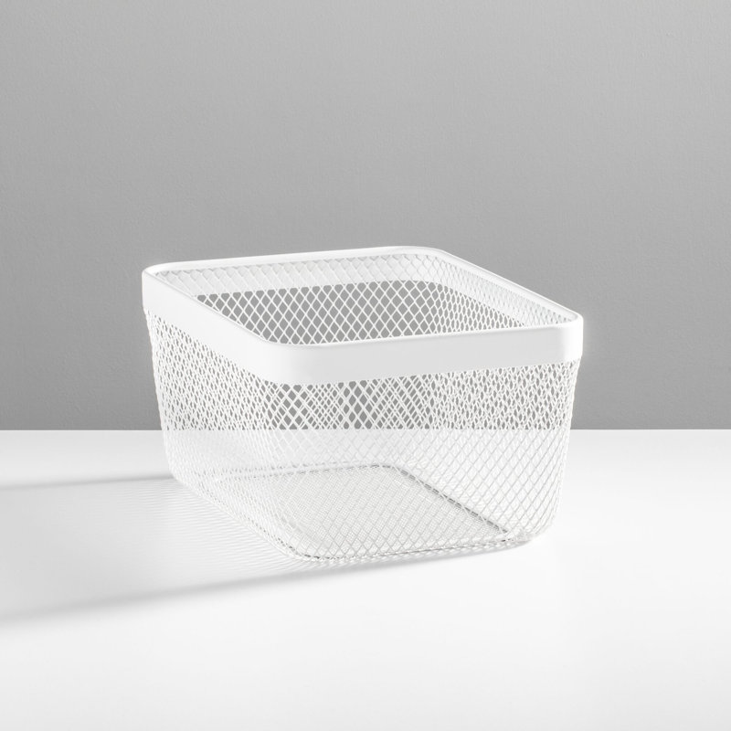 Panier Meshi 12 x 9 x 6, Blanc mat