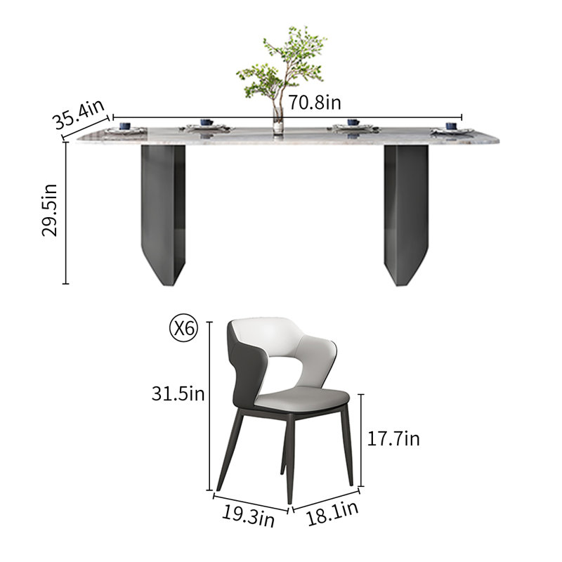 Ensembles de table de salle à manger modernes Modern, 7