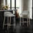 Modern&Simple Design Counter Stools Set of 2 – Upholstered Seats, Chrome-Finished Base for Kitchen Island or Breakfast Nook-1281209931