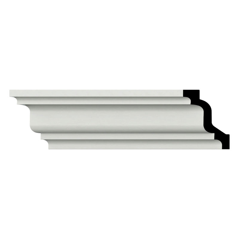 Moulure couronnée Endurathane Alia, H 2 po x P 3 1/8 po x F 3 3/4 po x L 94 1/2 po, apprêtée en usine